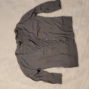 Apt 9 women's sweater, gray, buttons in front, medium